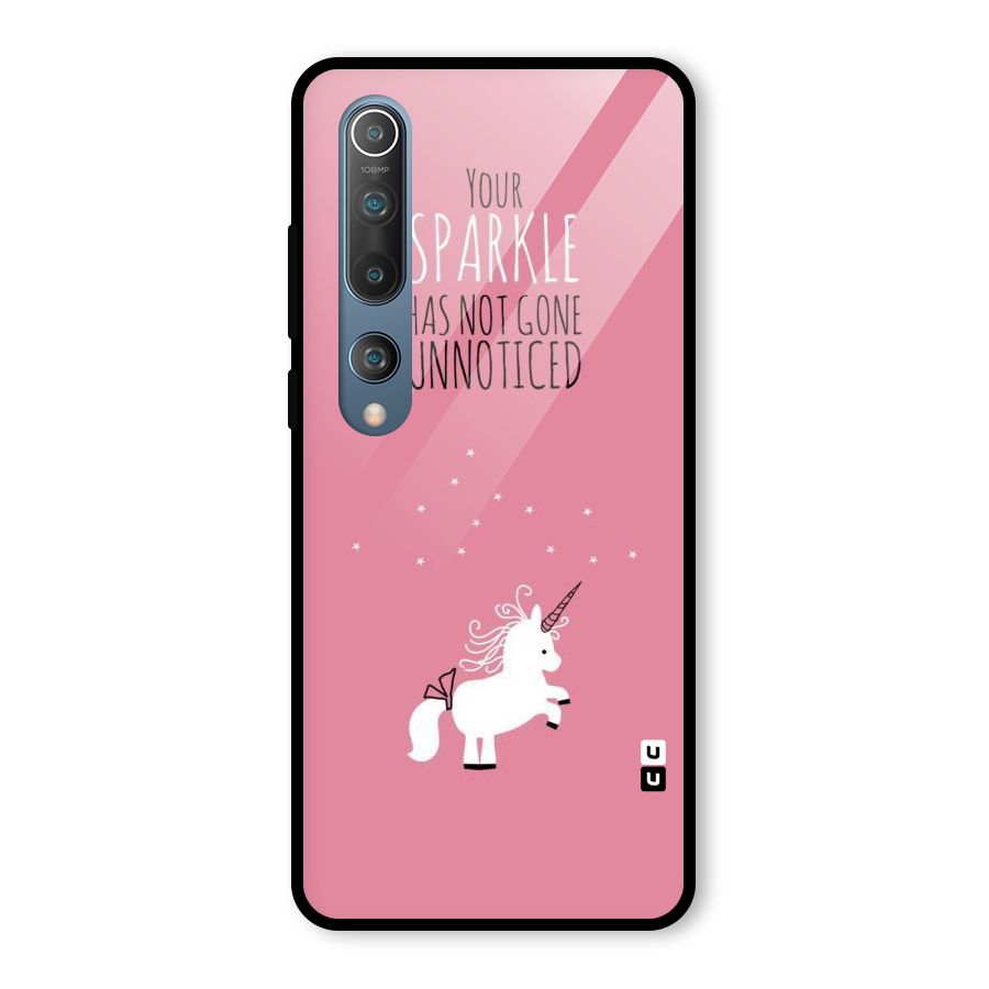 Sparkle Not Unnoticed Glass Back Case for Mi 10