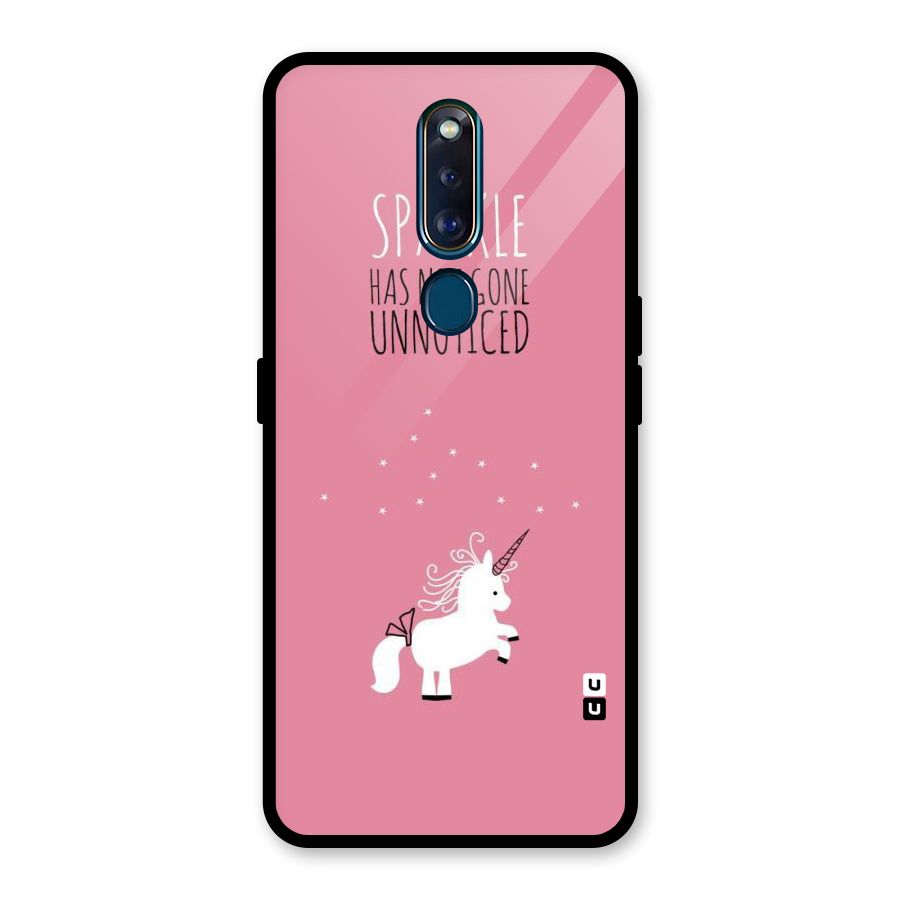 Sparkle Not Unnoticed Glass Back Case for Oppo F11 Pro