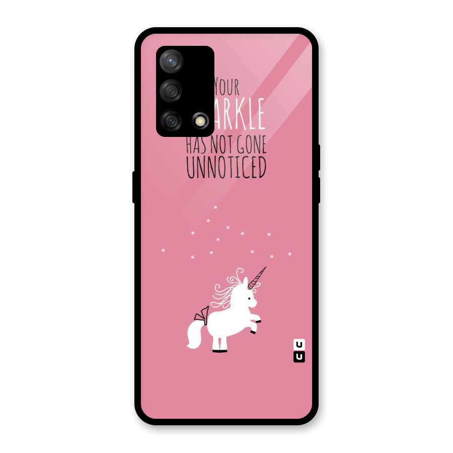 Sparkle Not Unnoticed Glass Back Case for Oppo F19