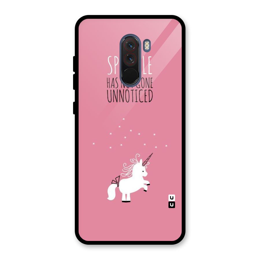 Sparkle Not Unnoticed Glass Back Case for Poco F1