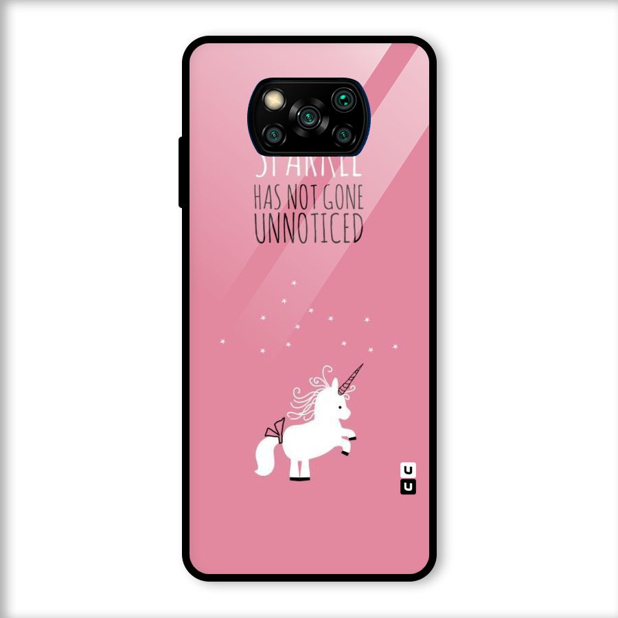 Sparkle Not Unnoticed Glass Back Case for Poco X3