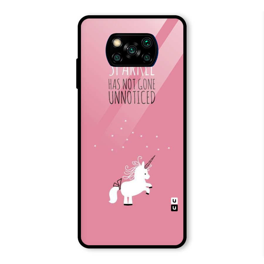 Sparkle Not Unnoticed Glass Back Case for Poco X3 Pro
