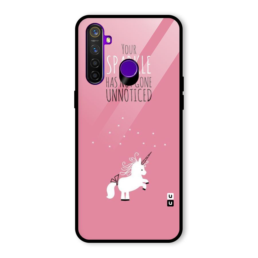 Sparkle Not Unnoticed Glass Back Case for Realme 5 Pro