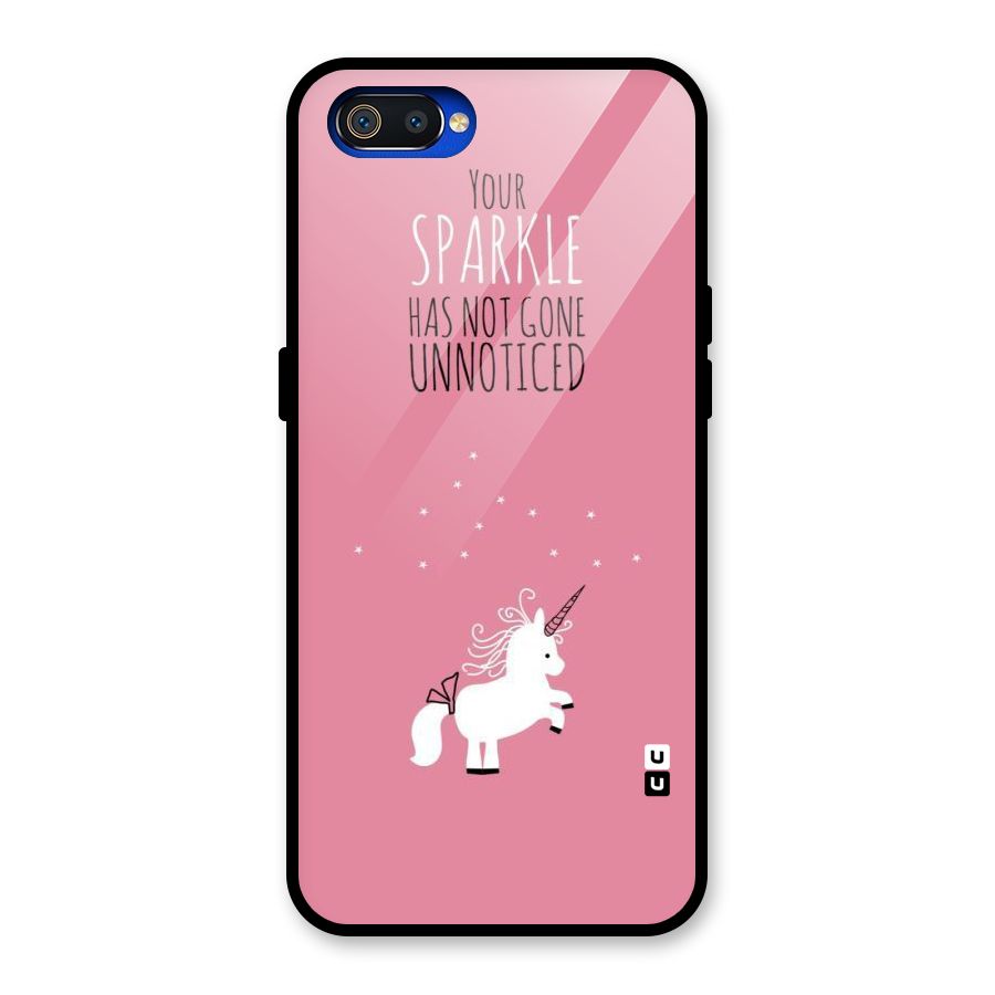 Sparkle Not Unnoticed Glass Back Case for Realme C2