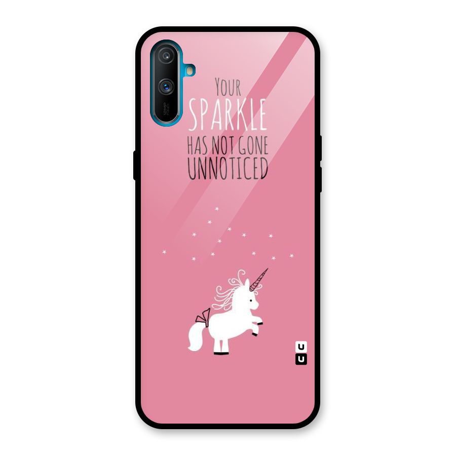 Sparkle Not Unnoticed Glass Back Case for Realme C3