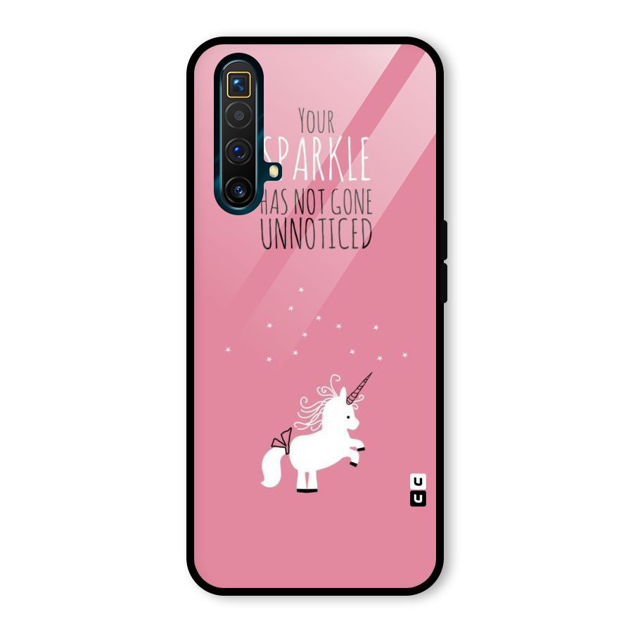 Sparkle Not Unnoticed Glass Back Case for Realme X3