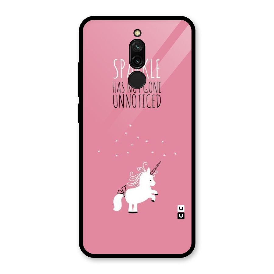 Sparkle Not Unnoticed Glass Back Case for Redmi 8
