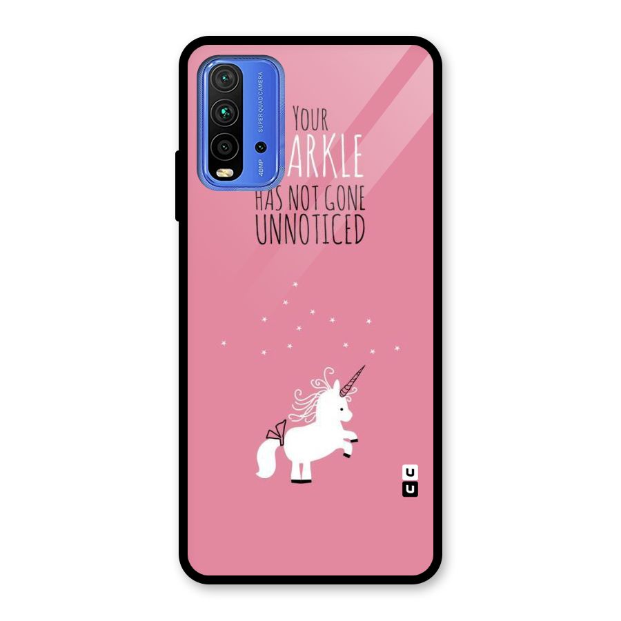 Sparkle Not Unnoticed Glass Back Case for Redmi 9 Power