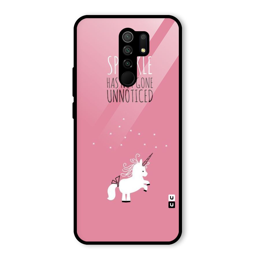 Sparkle Not Unnoticed Glass Back Case for Redmi 9 Prime