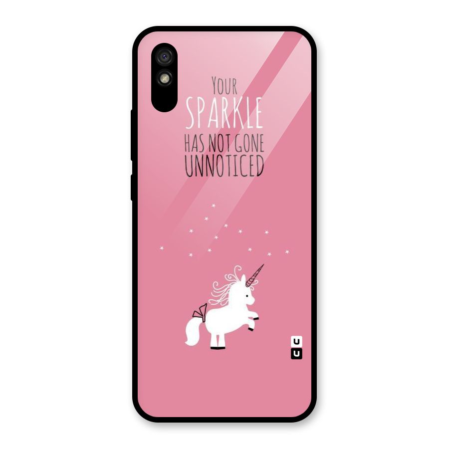 Sparkle Not Unnoticed Glass Back Case for Redmi 9i