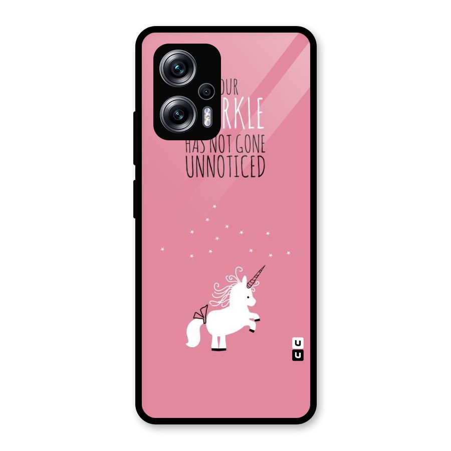 Sparkle Not Unnoticed Glass Back Case for Redmi K50i