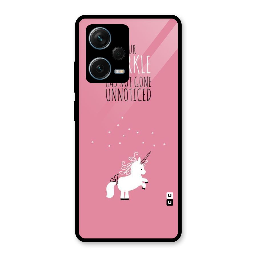 Sparkle Not Unnoticed Glass Back Case for Redmi Note 12 Pro Plus 5G