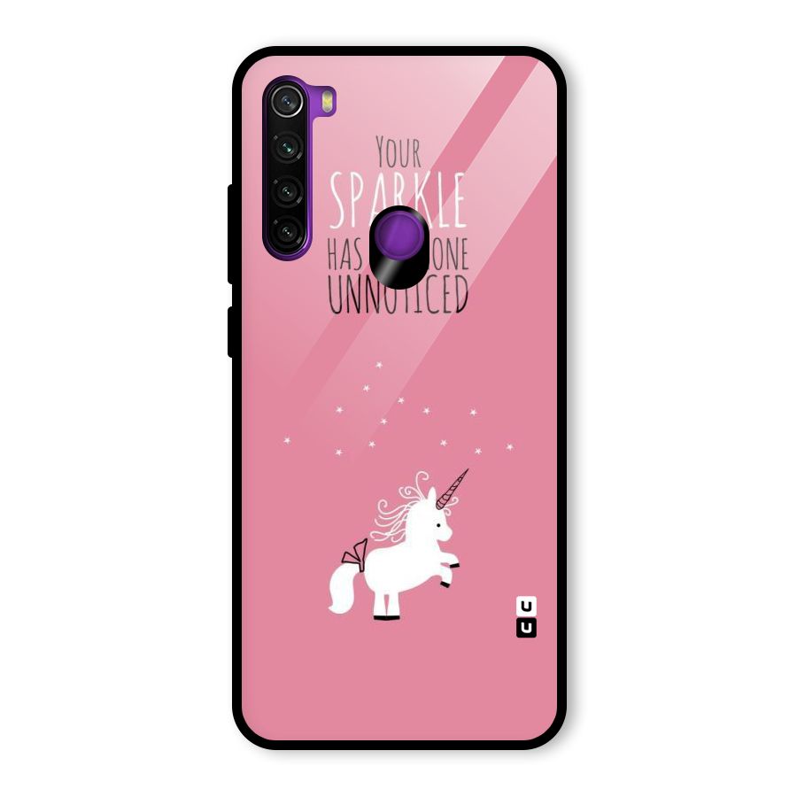 Sparkle Not Unnoticed Glass Back Case for Redmi Note 8