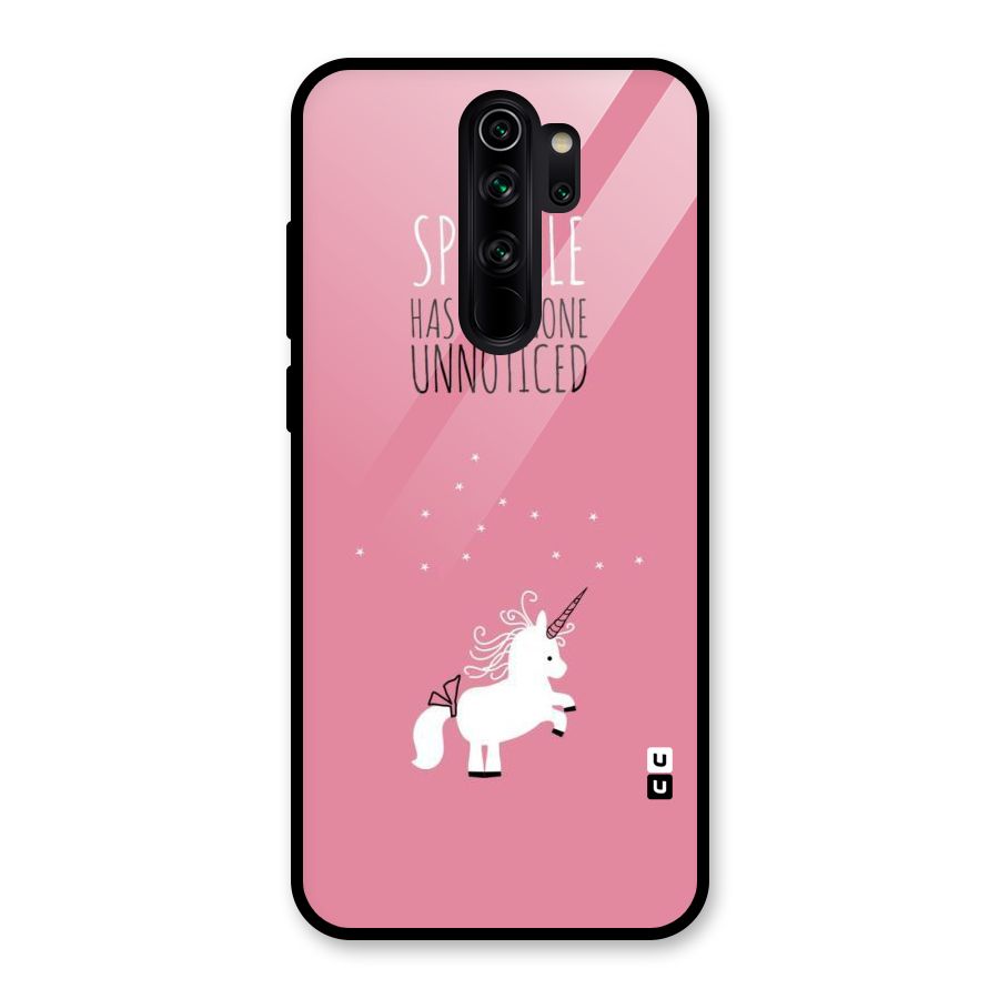 Sparkle Not Unnoticed Glass Back Case for Redmi Note 8 Pro