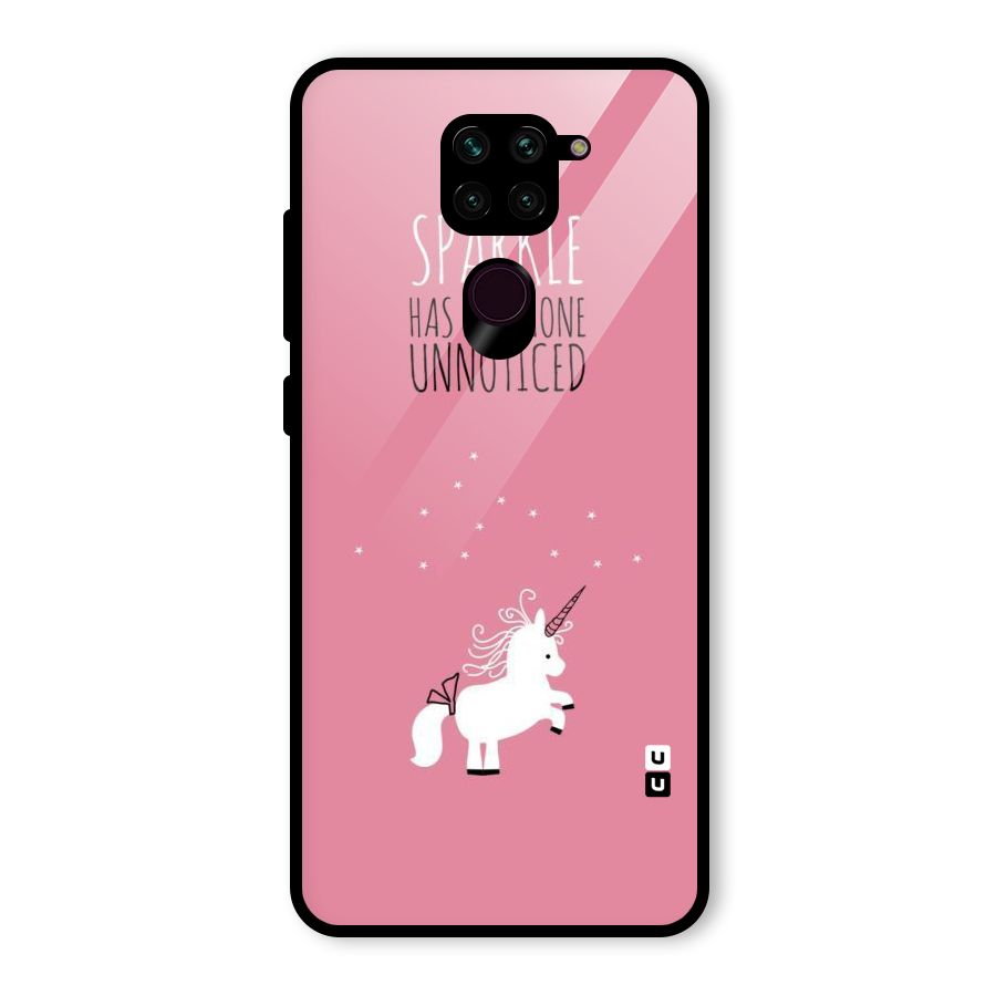 Sparkle Not Unnoticed Glass Back Case for Redmi Note 9
