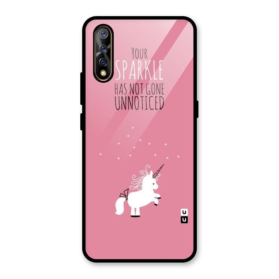Sparkle Not Unnoticed Glass Back Case for Vivo S1