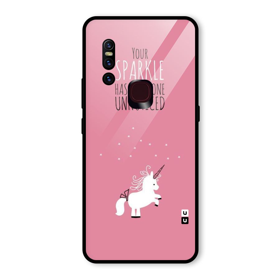 Sparkle Not Unnoticed Glass Back Case for Vivo V15