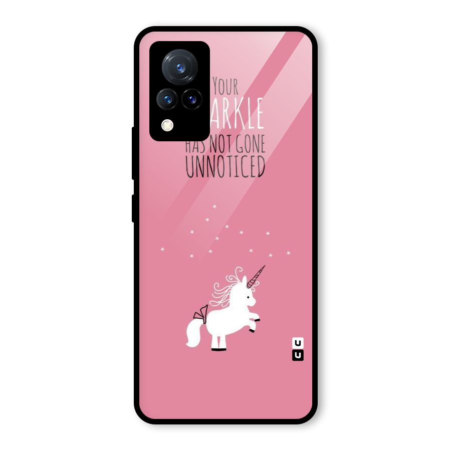 Sparkle Not Unnoticed Glass Back Case for Vivo V21 5G