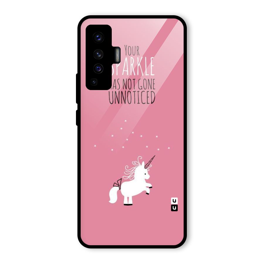 Sparkle Not Unnoticed Glass Back Case for Vivo X50