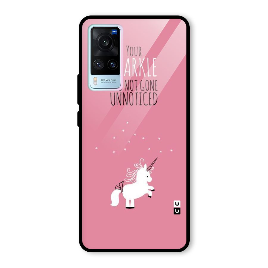 Sparkle Not Unnoticed Glass Back Case for Vivo X60