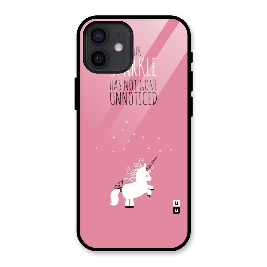 Sparkle Not Unnoticed Glass Back Case for iPhone 12