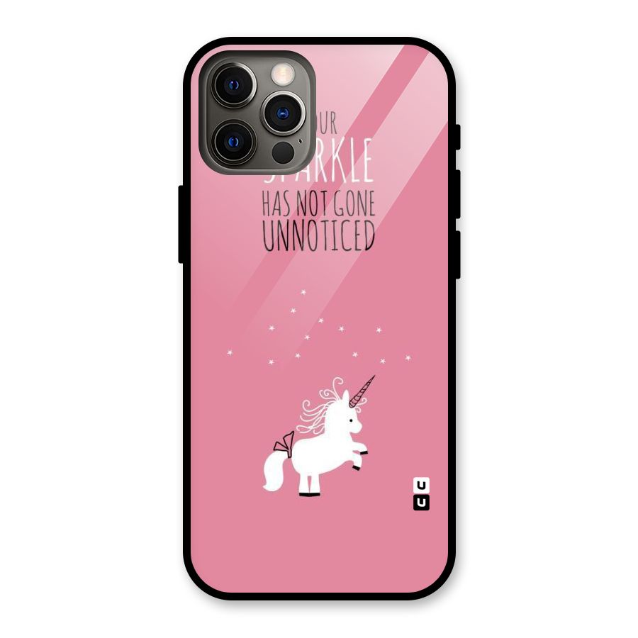Sparkle Not Unnoticed Glass Back Case for iPhone 12 Pro