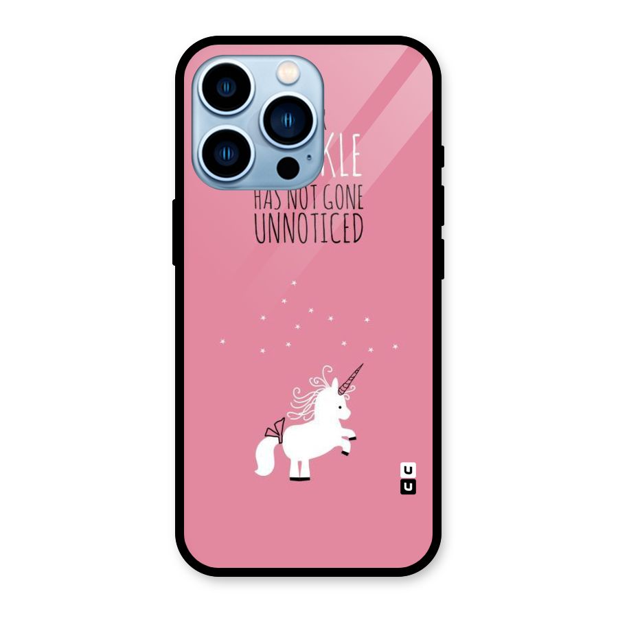 Sparkle Not Unnoticed Glass Back Case for iPhone 13 Pro