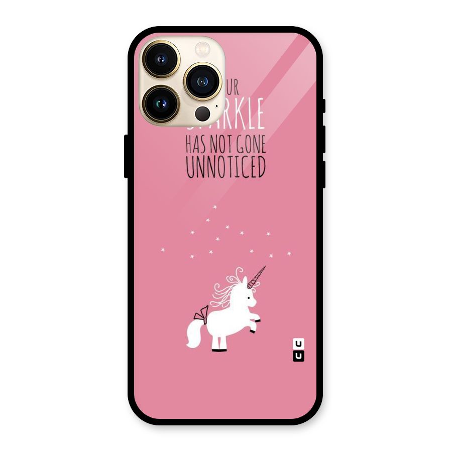 Sparkle Not Unnoticed Glass Back Case for iPhone 13 Pro Max