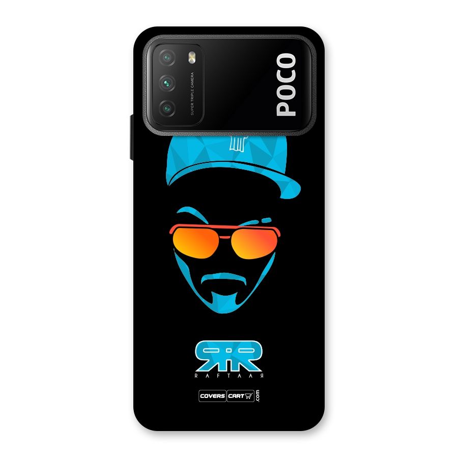 Special Raftaar Edition Blue Back Case for Poco M3