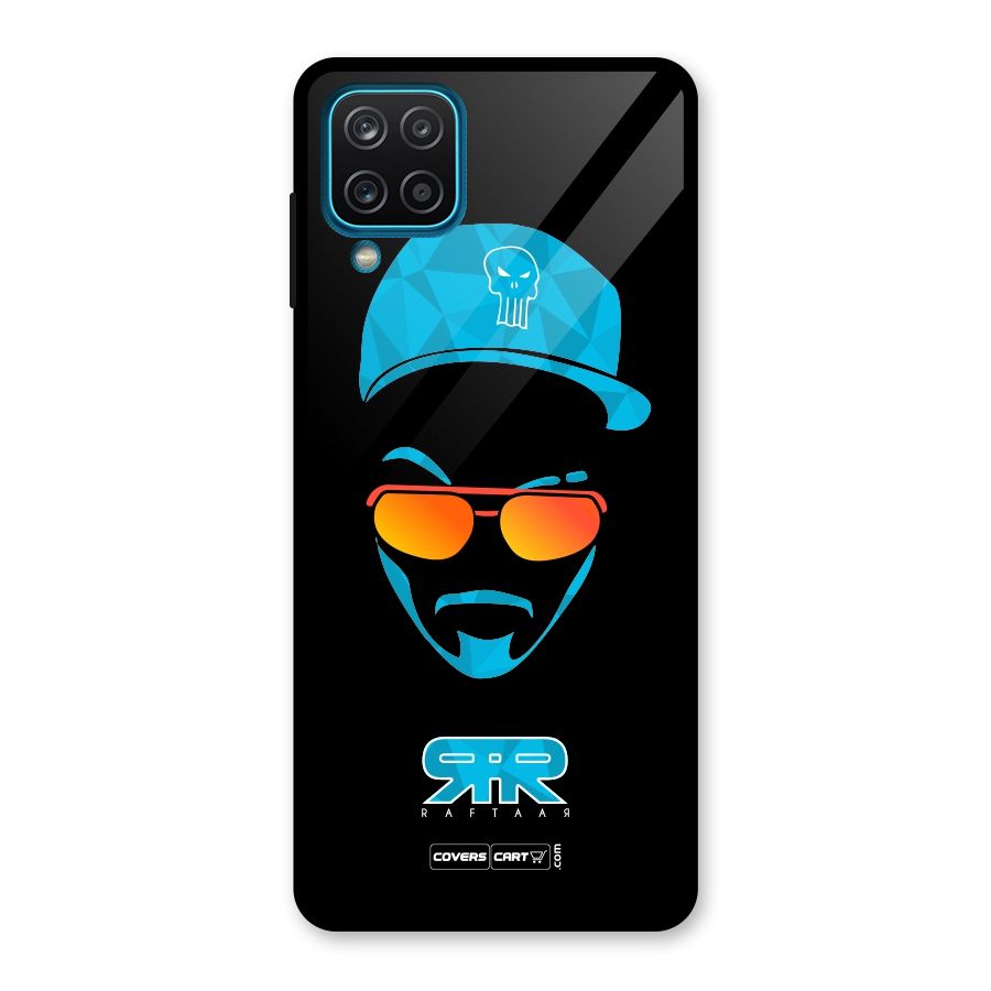 Special Raftaar Edition Blue Glass Back Case for Galaxy A12