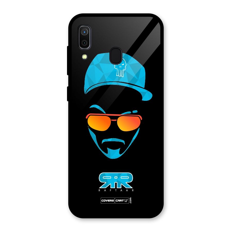 Special Raftaar Edition Blue Glass Back Case for Galaxy A30