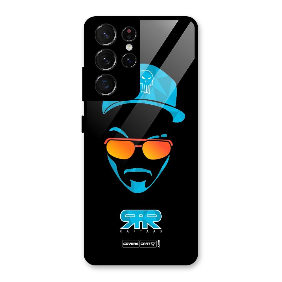 Special Raftaar Edition Blue Glass Back Case for Galaxy S21 Ultra 5G