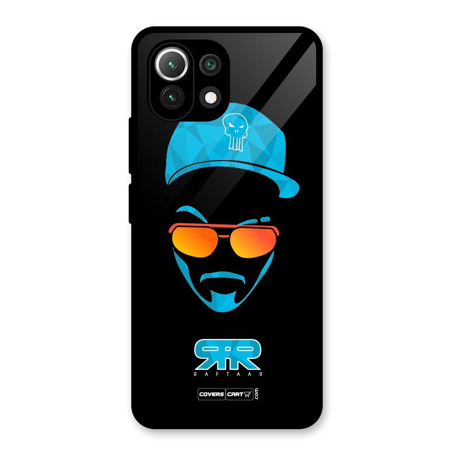 Special Raftaar Edition Blue Glass Back Case for Mi 11 Lite