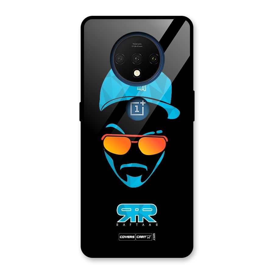 Special Raftaar Edition Blue Glass Back Case for OnePlus 7T