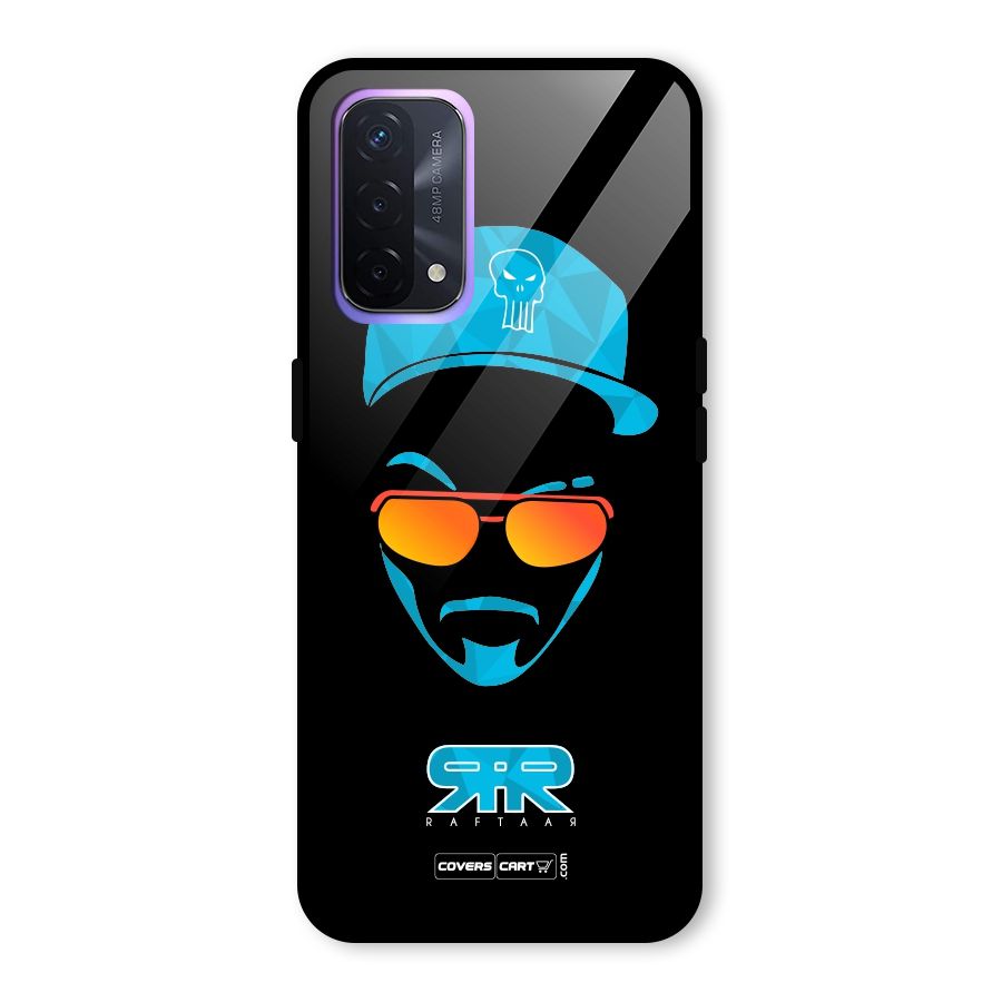 Special Raftaar Edition Blue Glass Back Case for Oppo A74 5G