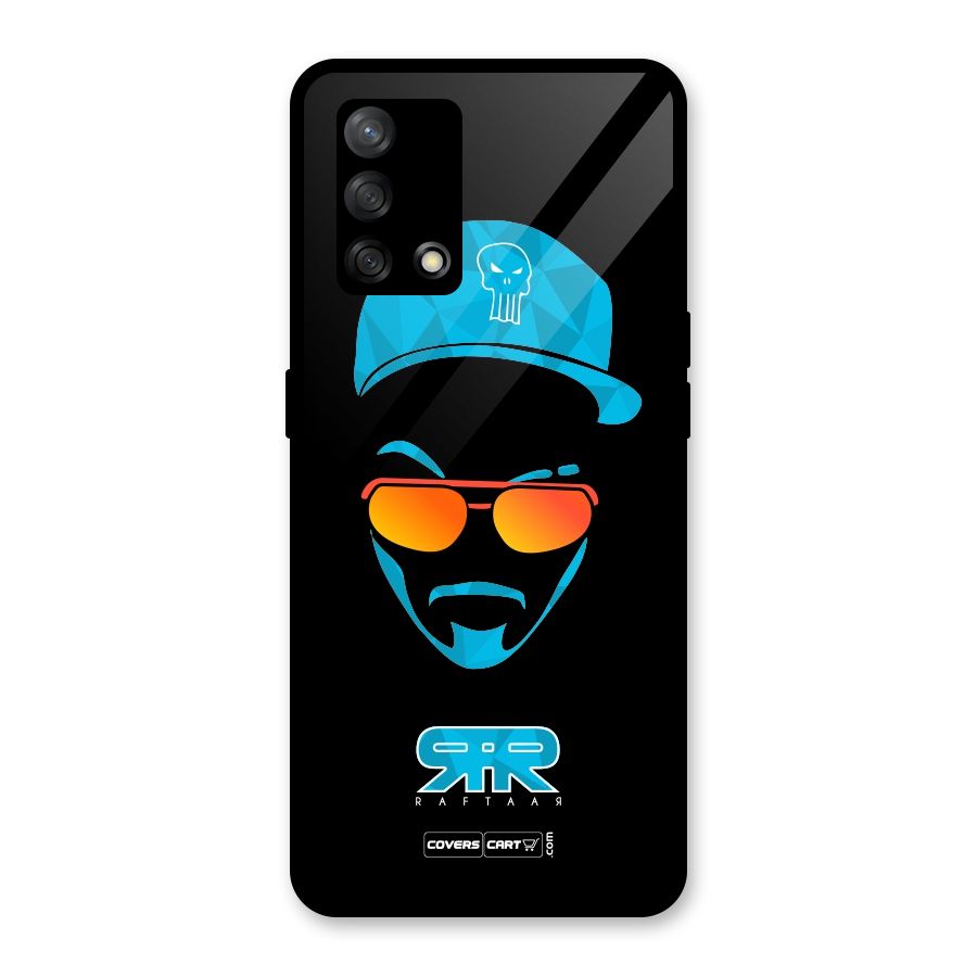 Special Raftaar Edition Blue Glass Back Case for Oppo F19