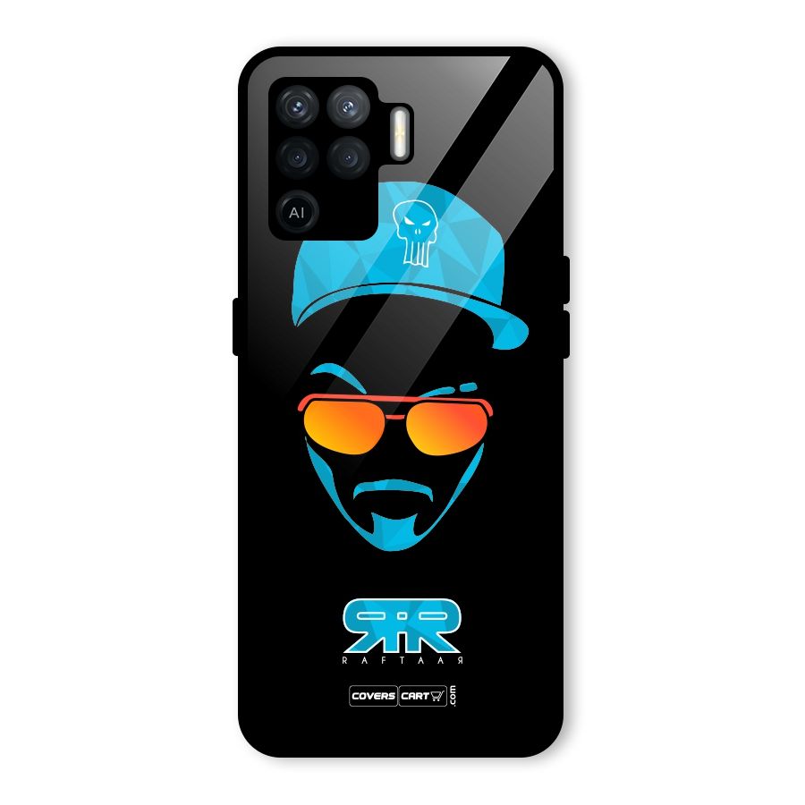 Special Raftaar Edition Blue Glass Back Case for Oppo F19 Pro