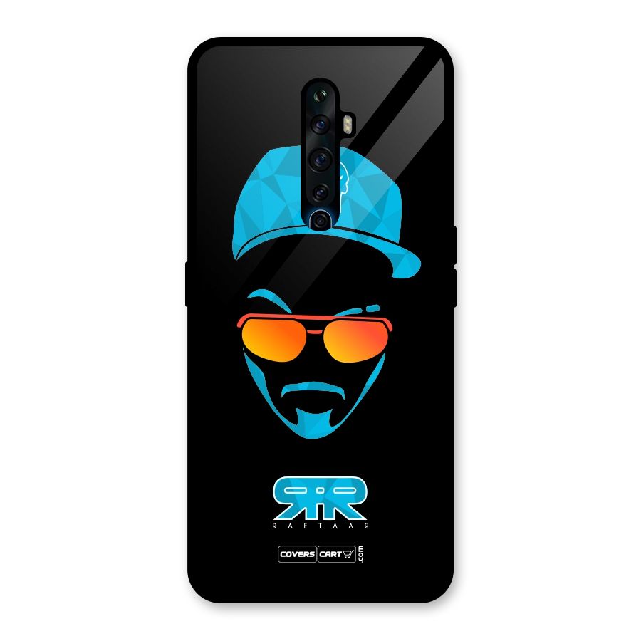 Special Raftaar Edition Blue Glass Back Case for Oppo Reno2 F