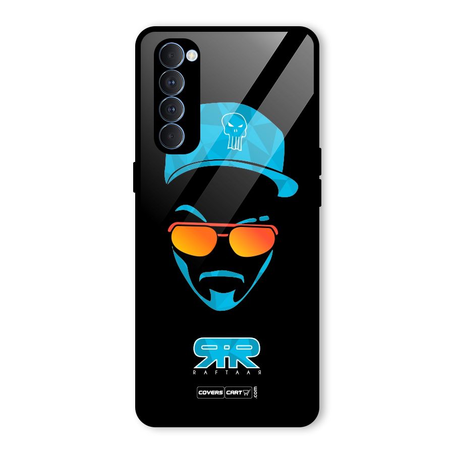 Special Raftaar Edition Blue Glass Back Case for Oppo Reno4 Pro