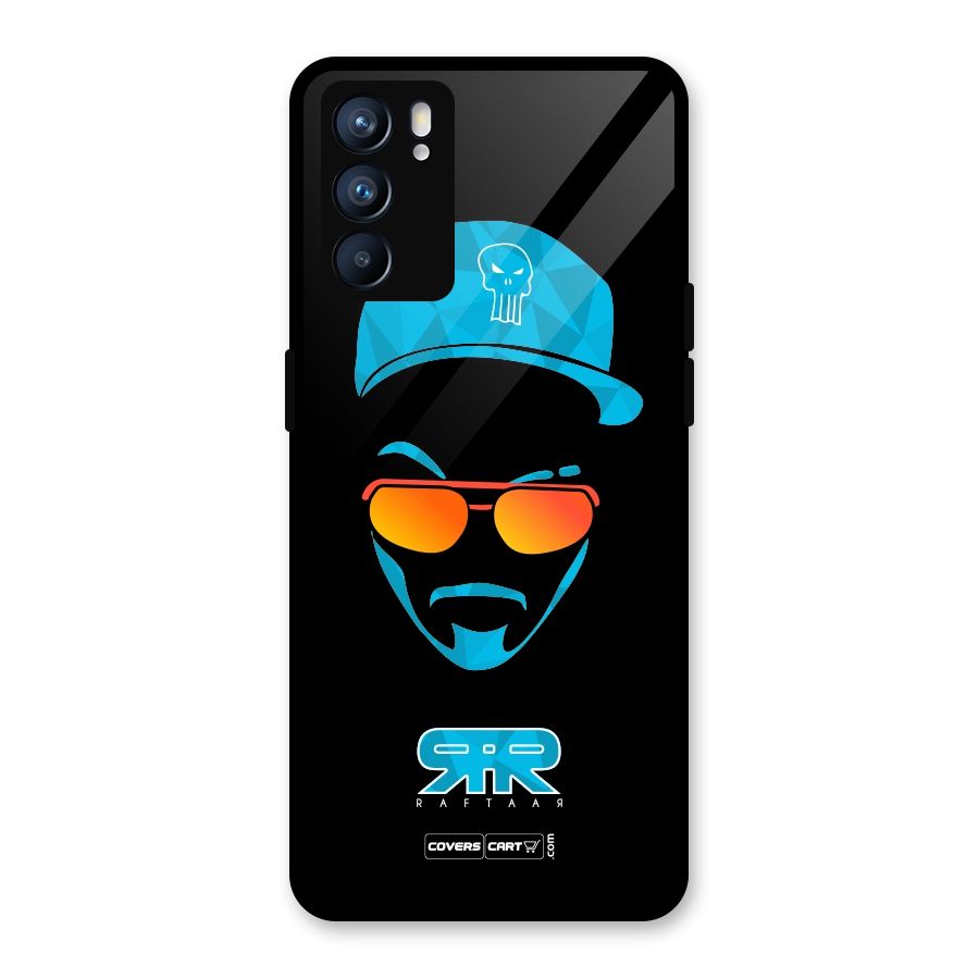 Special Raftaar Edition Blue Glass Back Case for Oppo Reno6 5G
