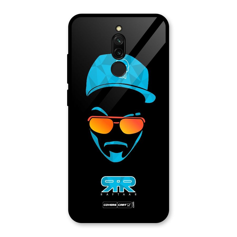 Special Raftaar Edition Blue Glass Back Case for Redmi 8