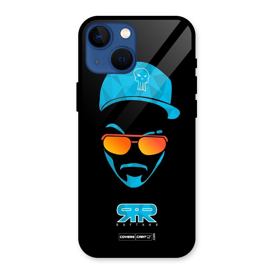 Special Raftaar Edition Blue Glass Back Case for iPhone 13 Mini
