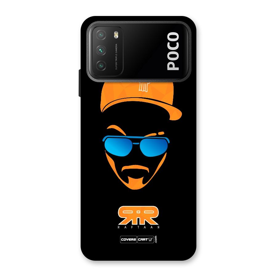 Special Raftaar Edition Orange Back Case for Poco M3