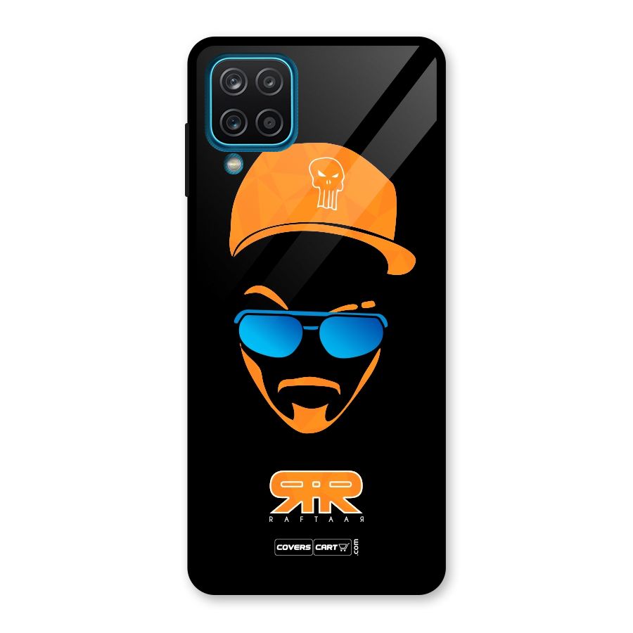 Special Raftaar Edition Orange Glass Back Case for Galaxy A12