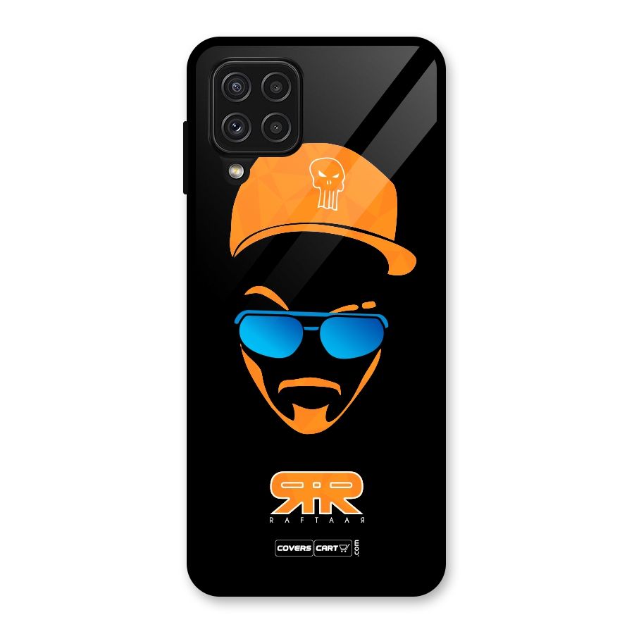 Special Raftaar Edition Orange Glass Back Case for Galaxy A22 4G
