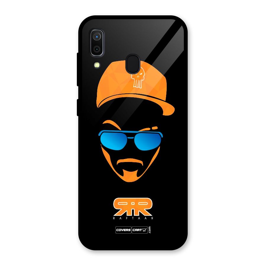 Special Raftaar Edition Orange Glass Back Case for Galaxy A30