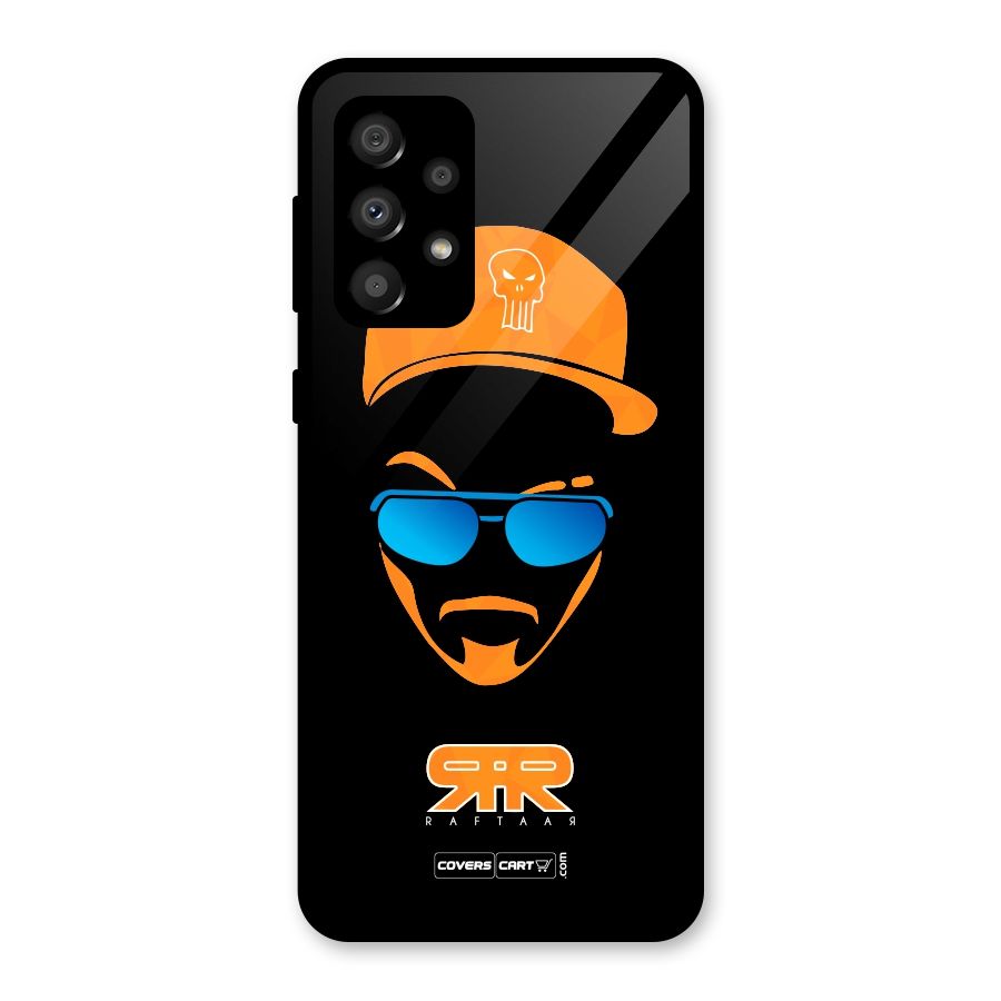 Special Raftaar Edition Orange Glass Back Case for Galaxy A32