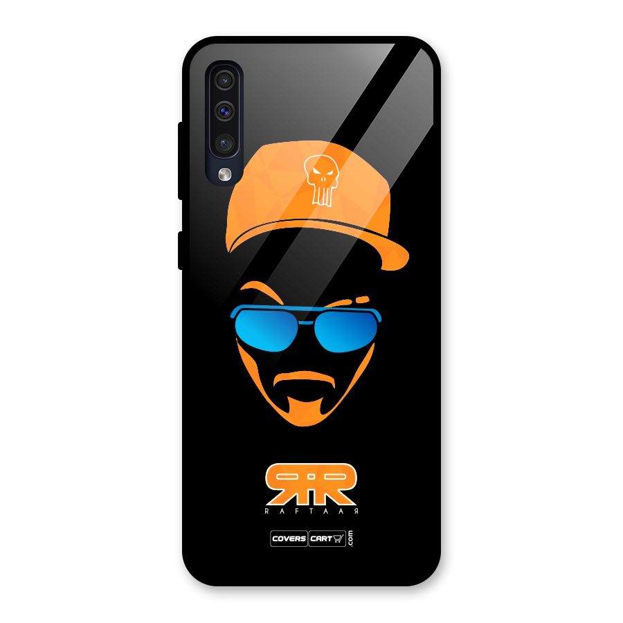 Special Raftaar Edition Orange Glass Back Case for Galaxy A50