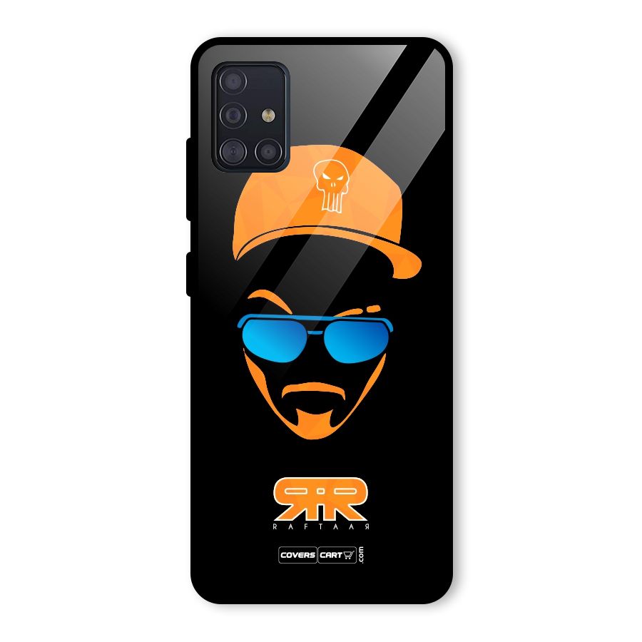 Special Raftaar Edition Orange Glass Back Case for Galaxy A51