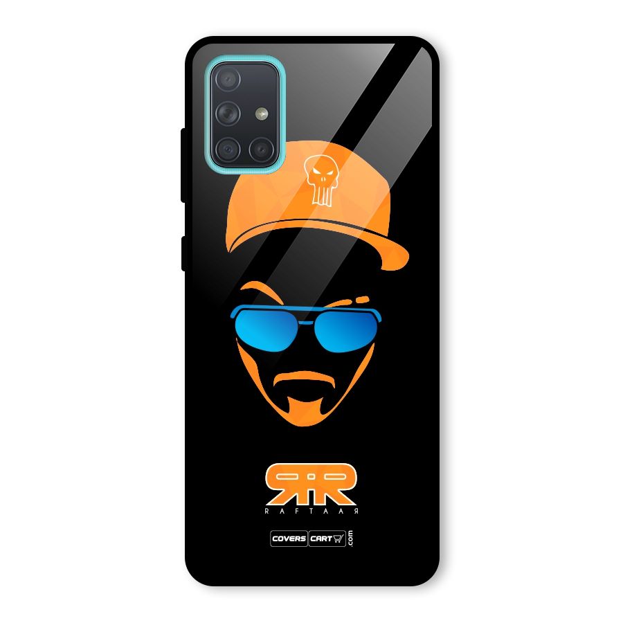 Special Raftaar Edition Orange Glass Back Case for Galaxy A71